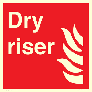 Dry riser sign